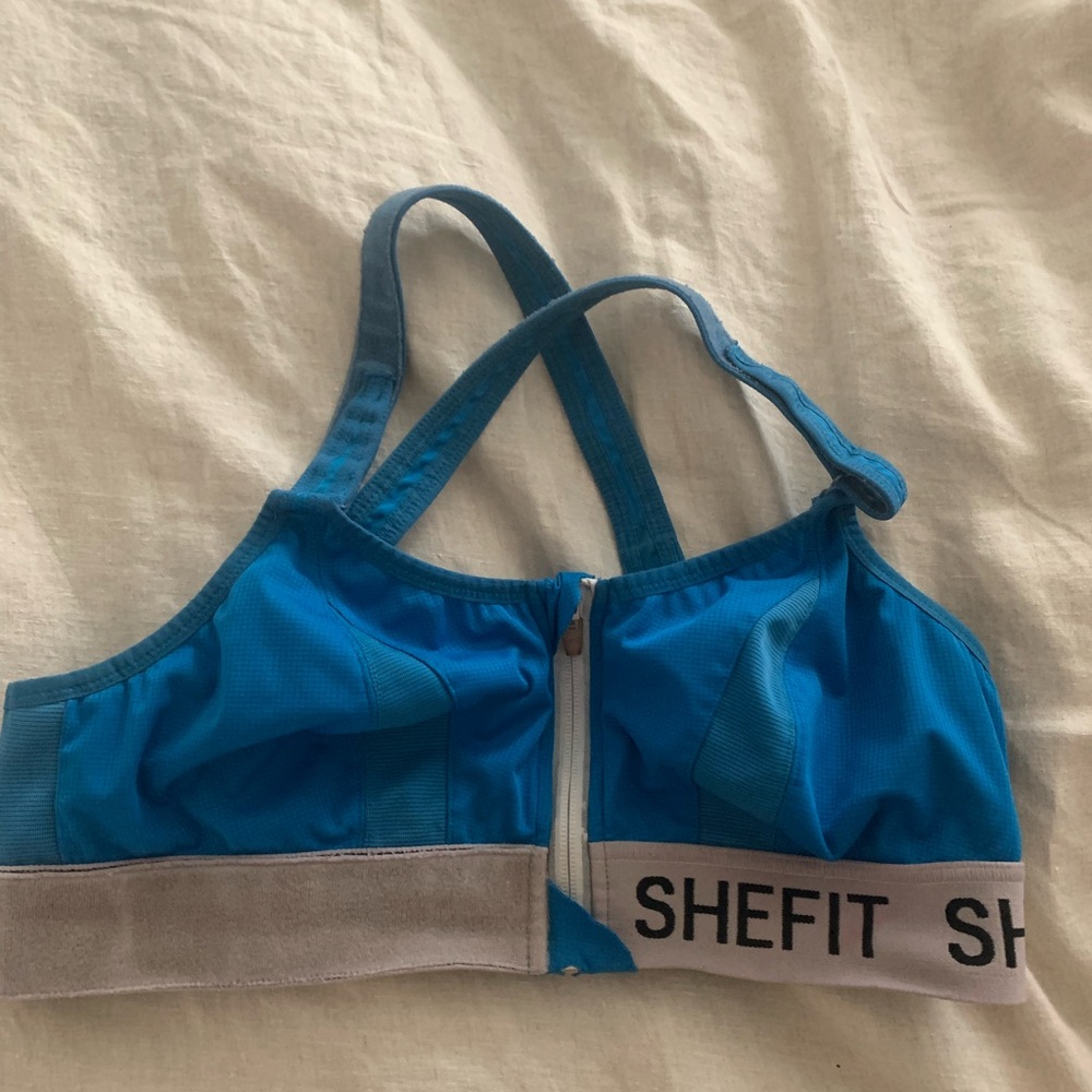 SHEFIT Blue Workout Bra